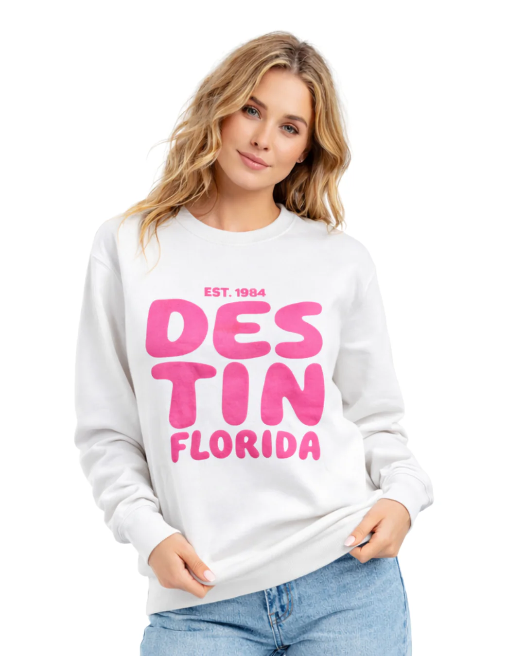 Destin, Fl City Name  Women Crewneck Style AI067C - Image 2