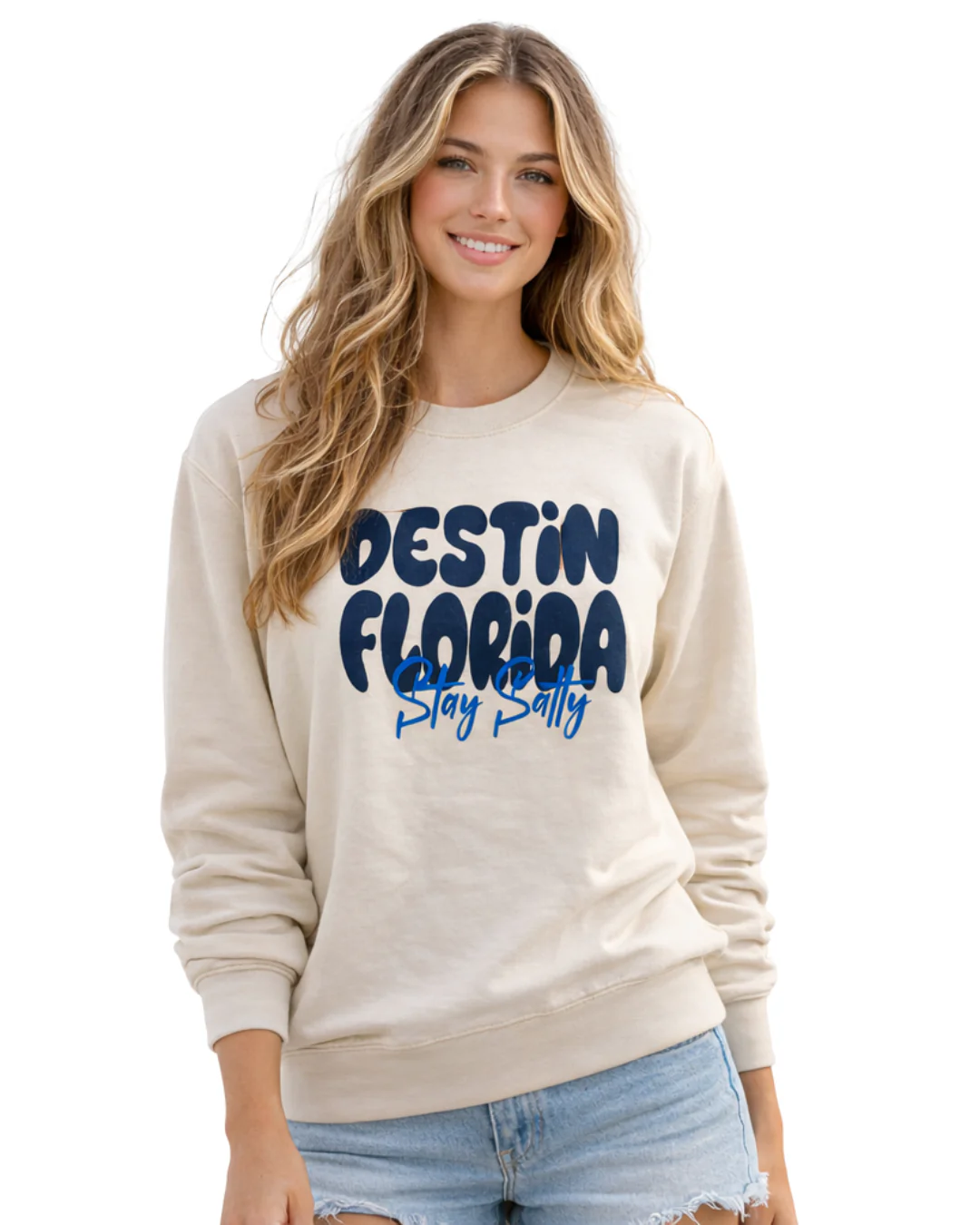 Destin, Fl City Name  Women Crewneck Style AI067C - Image 3