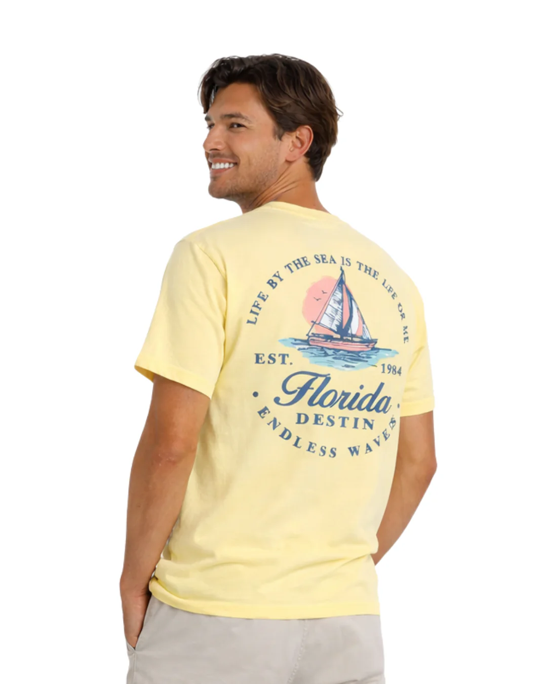 Destin, Fl  Endless Waves Design Men’s T-Shirt - Image 2