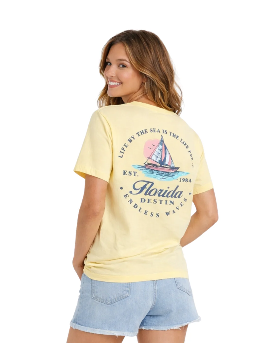 Destin, Fl  Endless Waves Design Women’s T-Shirt - Image 2