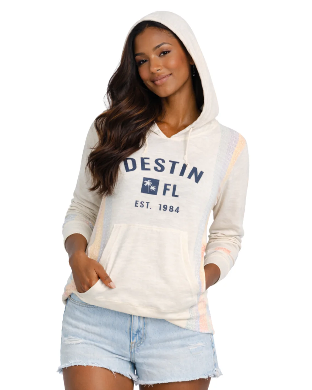 Destin, Fl Women Printed City Name Hoodie Style AI11444 - Image 2