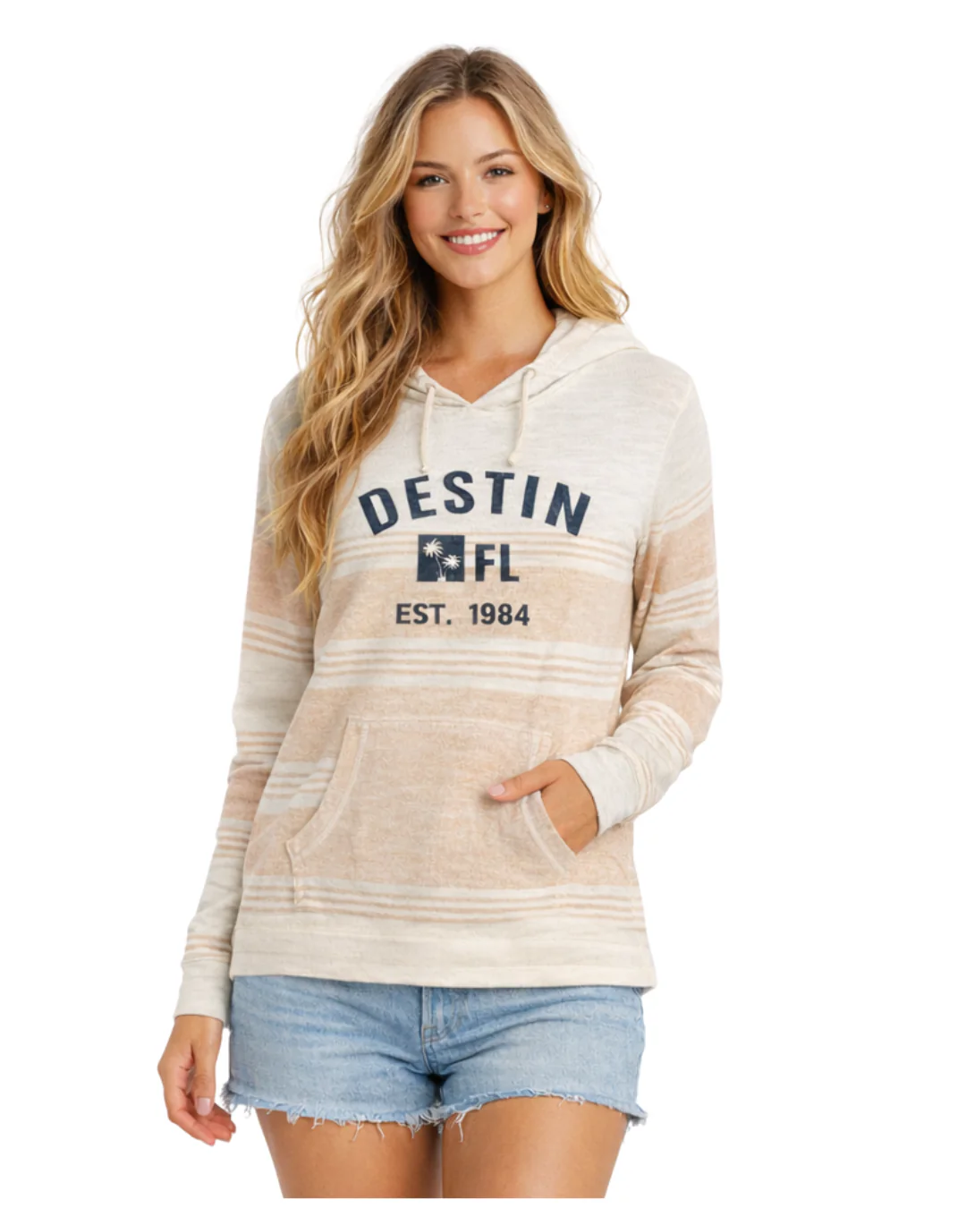Destin, Fl Women Printed City Name Hoodie Style AI13088 - Image 2