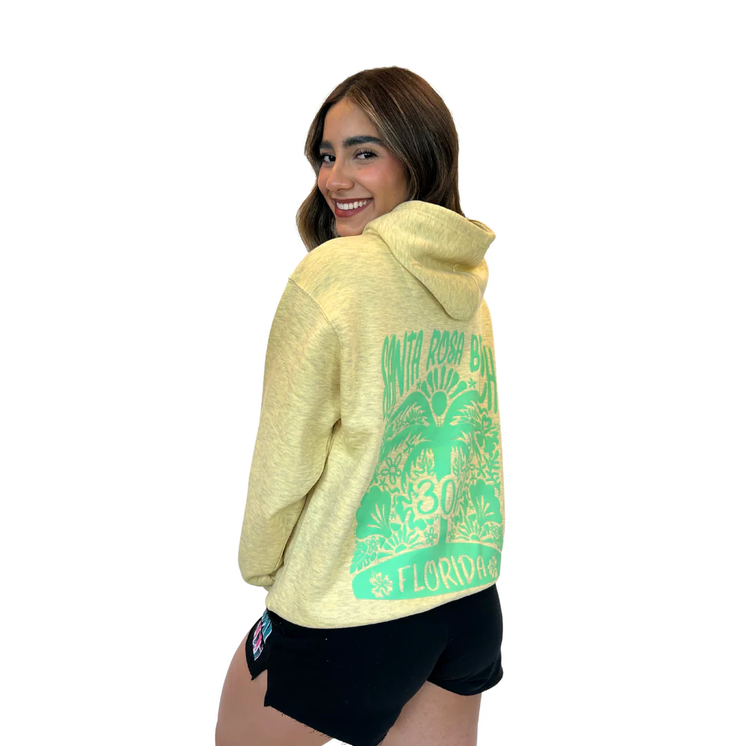 Santa Rosa Beach, with front Palm Tree pocket design and back big Design Pullover Hoodie Women Style ML200 - Image 4