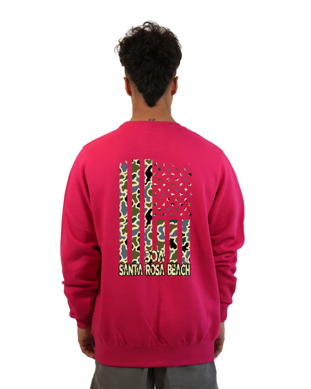 Santa Rosa Flag Men  Crewneck – Camouflage Edition - Image 10