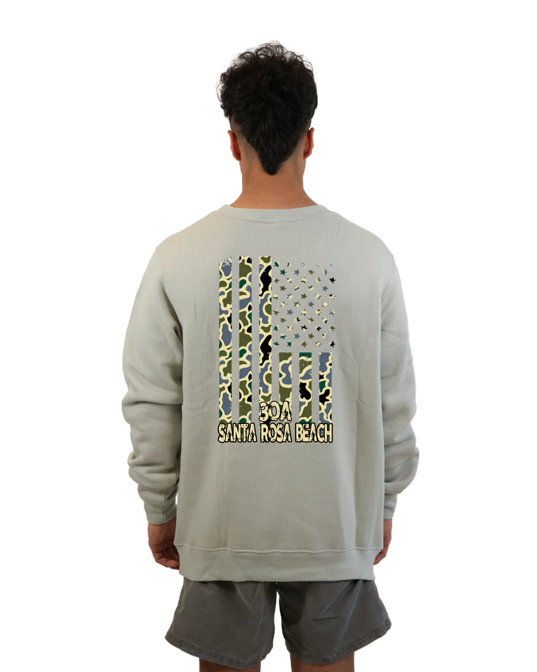 Santa Rosa Flag Men  Crewneck – Camouflage Edition - Image 9