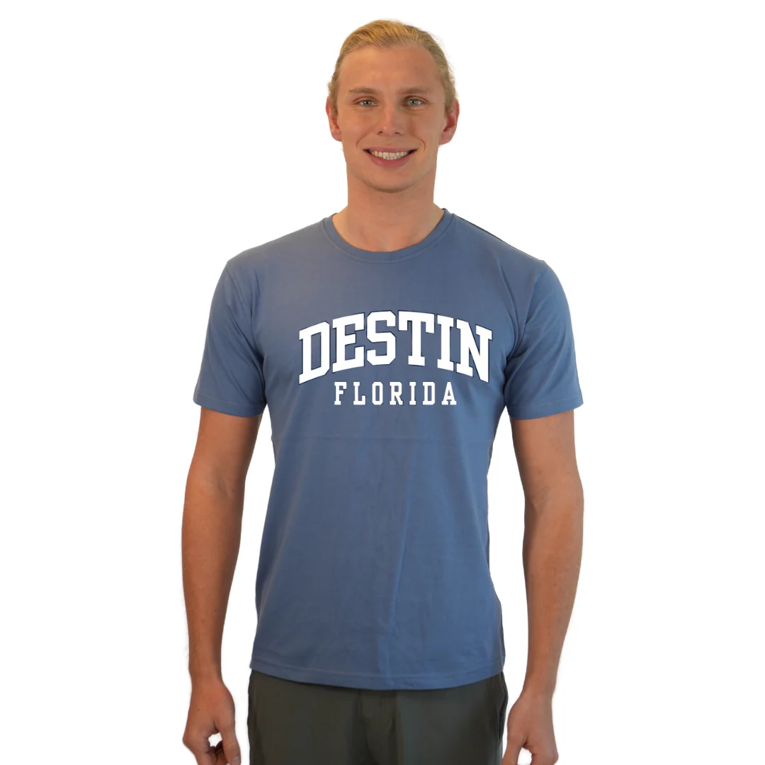 Destin Florida Combed Cotton Men T-Shirt with a Front Destin Design Style CC1000 - Image 3
