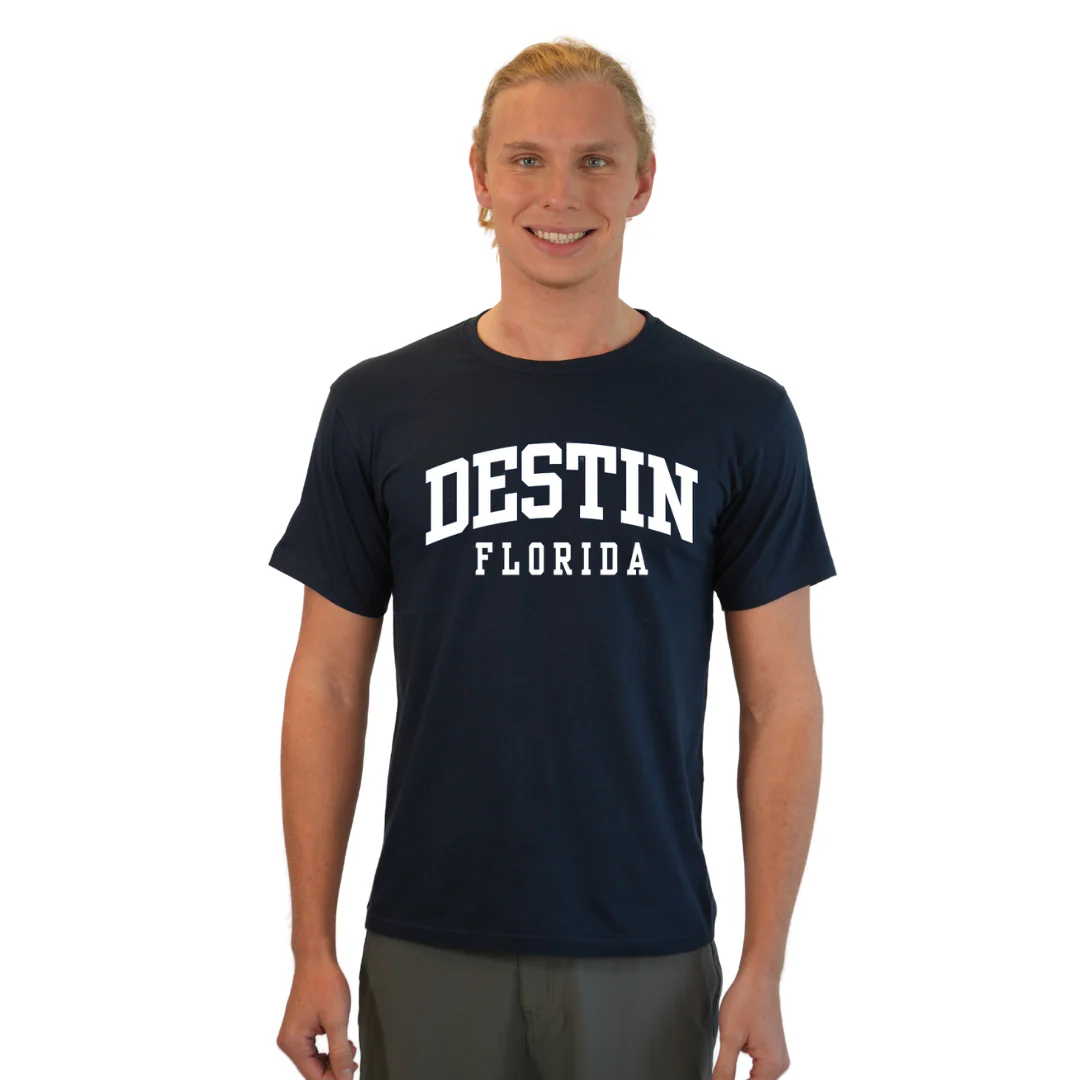 Destin Florida Combed Cotton Men T-Shirt with a Front Destin Design Style CC1000 - Image 4