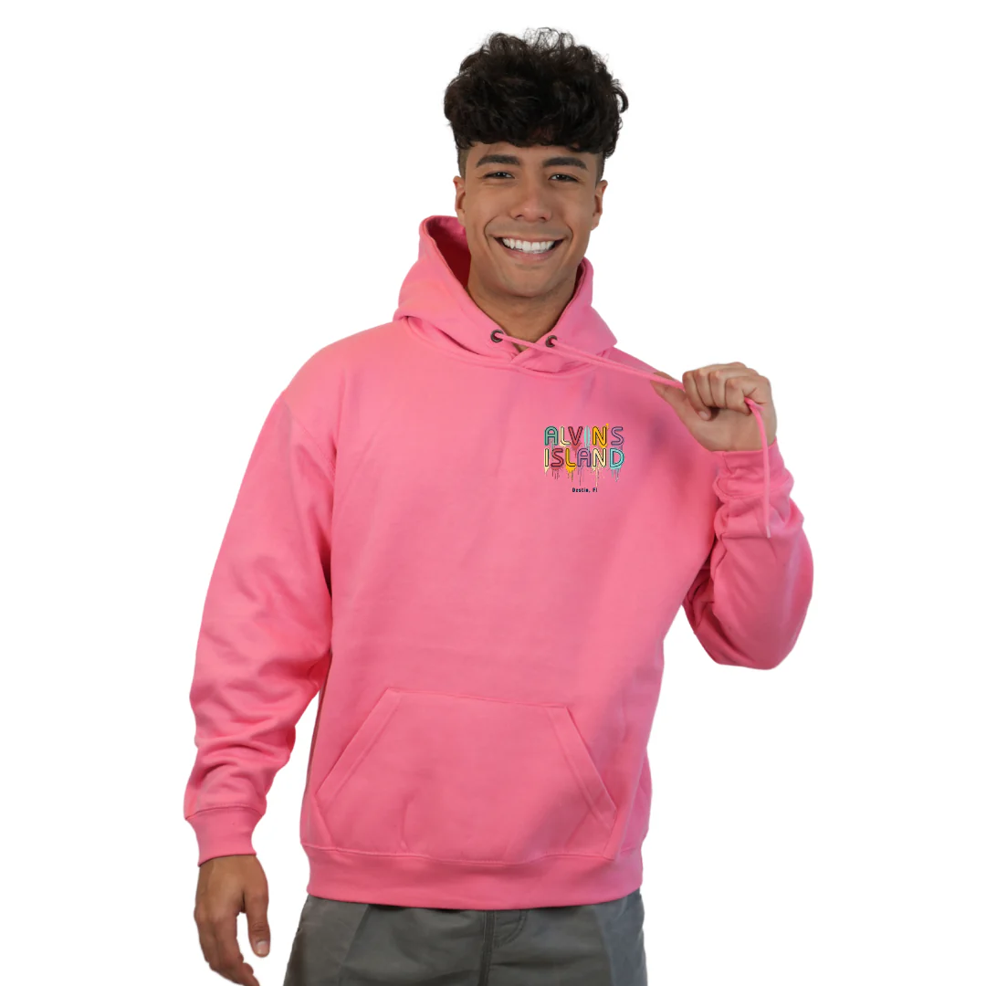 Destin Florida Pullover Hoodie Men with Alvin's Island Drip Panting front and back Design Style 252 - Image 5