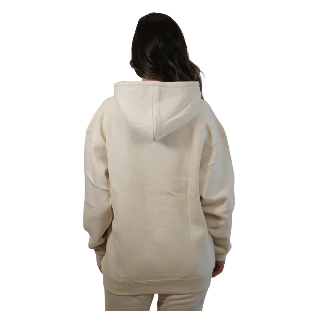 Destin Florida Pullover Hoodie Women with Big Front Hibiscus Flower Design Style 252 - Image 2