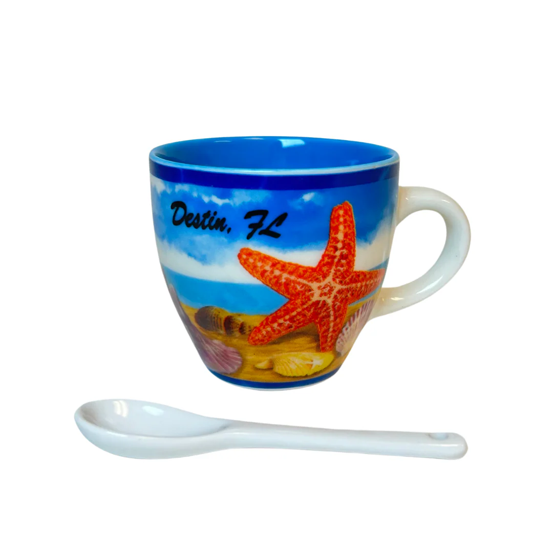 Destin Starfish Espresso Mug With Spoon - Image 3
