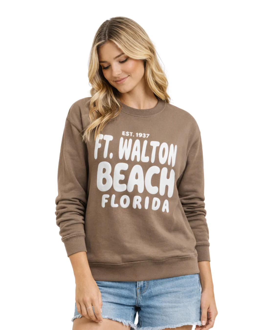 Ft. Walton Beach, Fl City Name Women Crewneck Style AI067C - Image 4