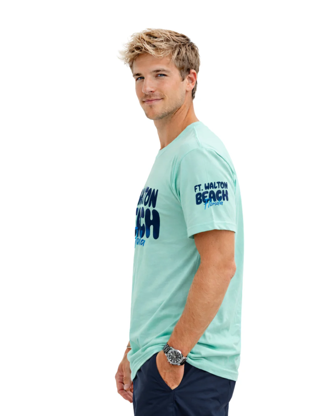 Ft. Walton Beach, Fl City Name  Design Men’s T-Shirt - Image 2