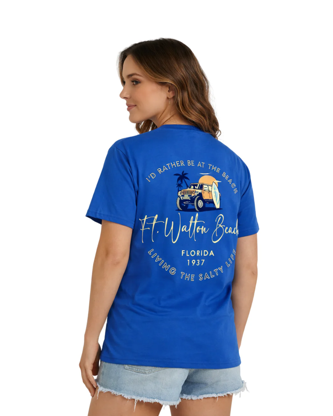 Ft. Walton Beach Livin The Salty Life Design Women’s T-Shirt - Image 2