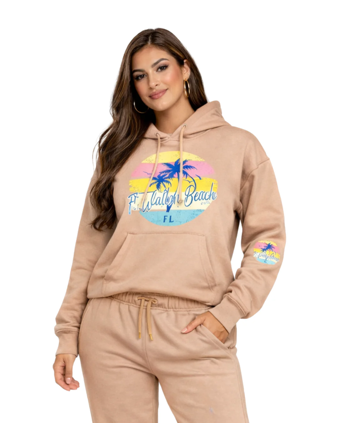 Ft. Walton Beach Palm Tree/ Stripes Jogger-Part of a Set- Style ETP040P - Image 2