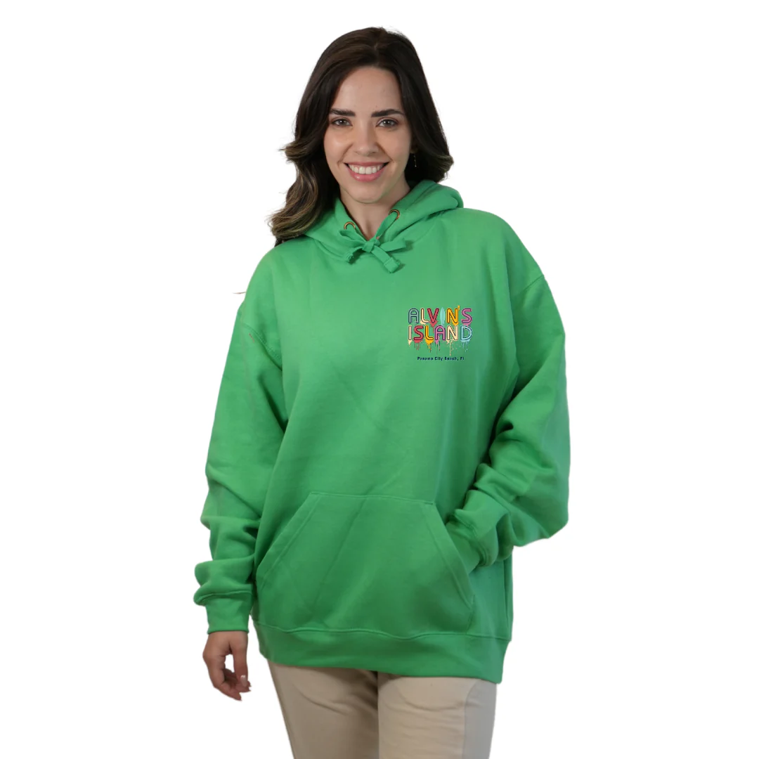 Panama City Pullover Hoodie Women with a Alvin's island  Drip  Painting Design Style 252 - Image 11