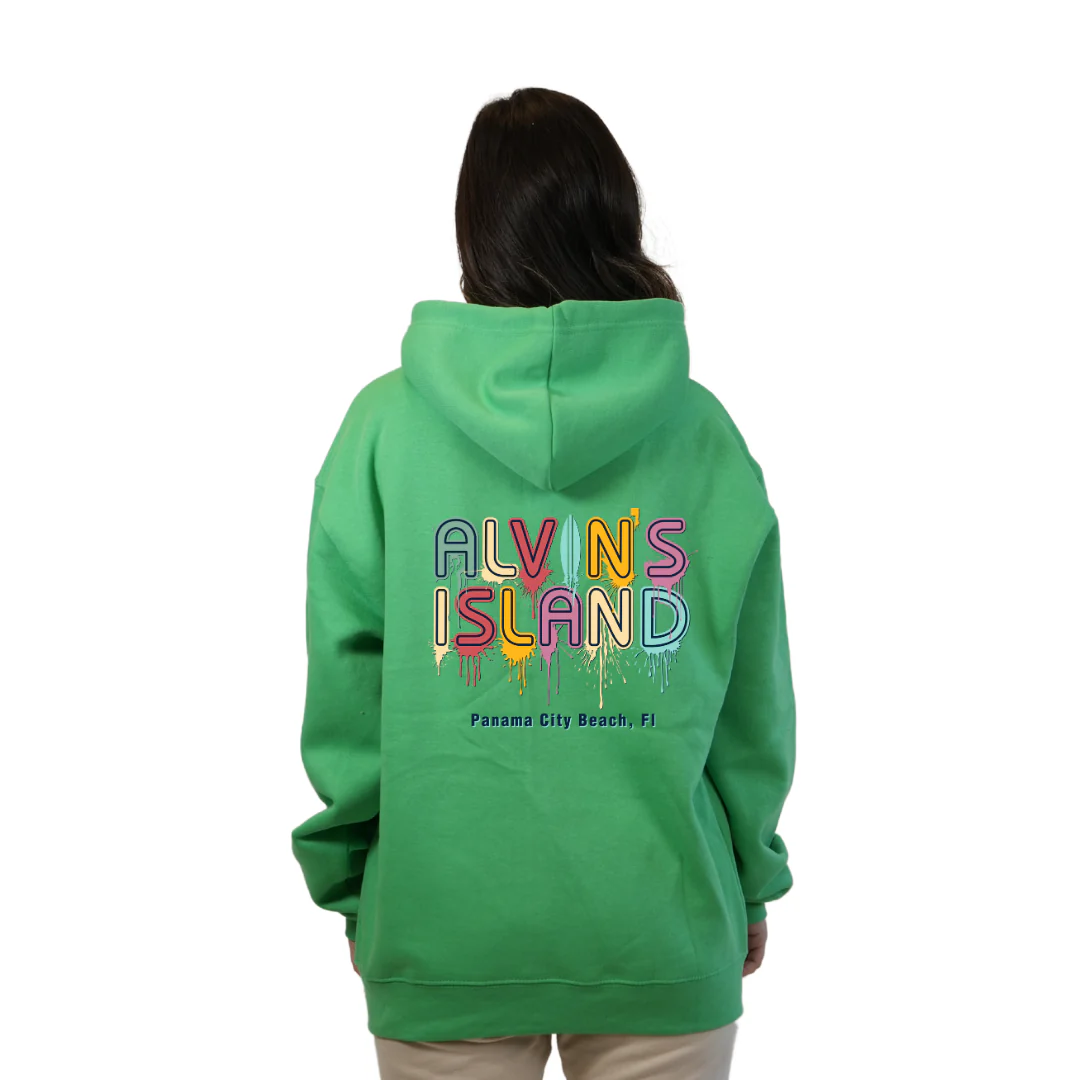 Panama City Pullover Hoodie Women with a Alvin's island  Drip  Painting Design Style 252 - Image 12