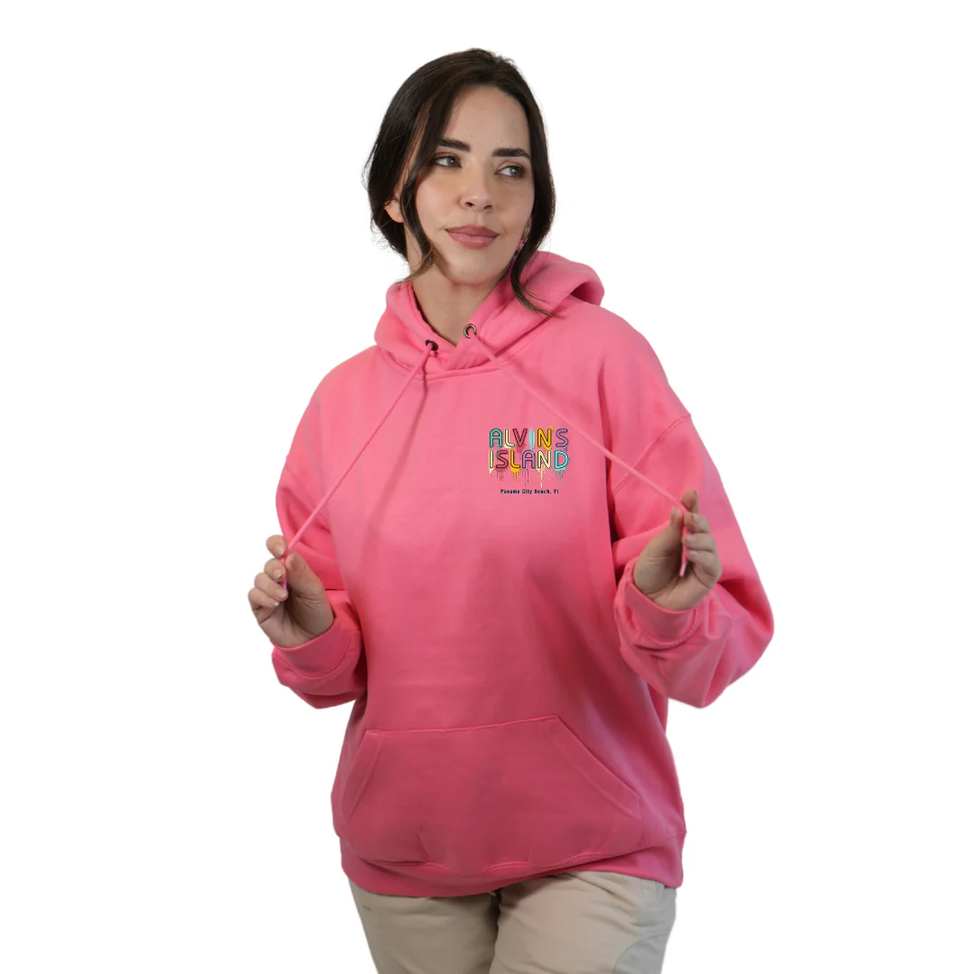 Panama City Pullover Hoodie Women with a Alvin's island  Drip  Painting Design Style 252 - Image 7
