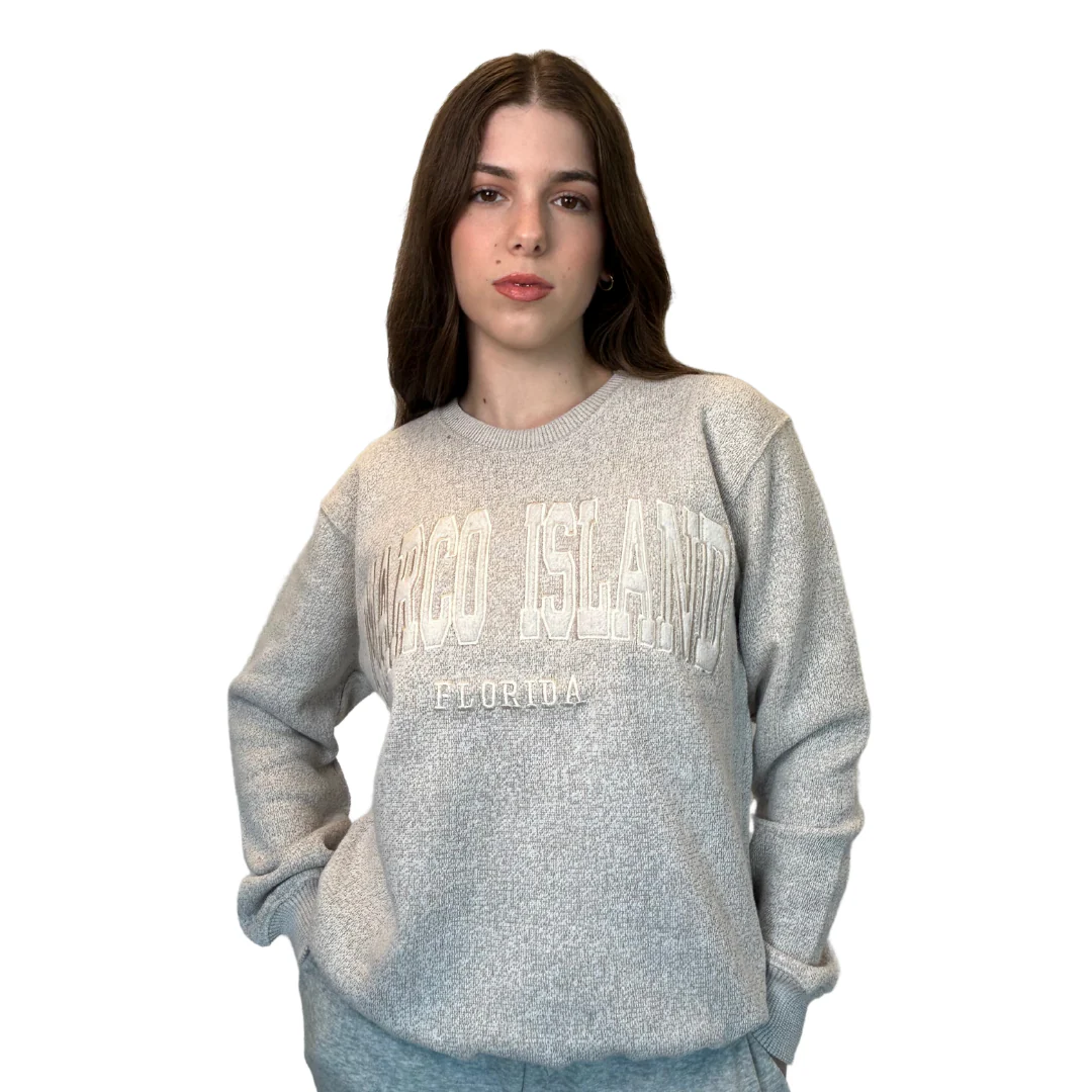 Marco Island Fl. Nantucket Crewneck W/ City Name Applique Style Ap267 - Image 3