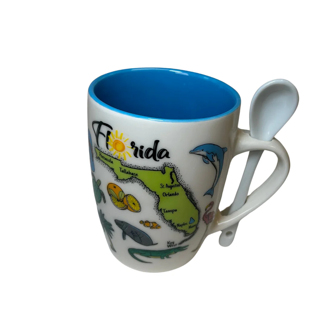 Marco Island Florida Map Mug With Spoon - Image 3