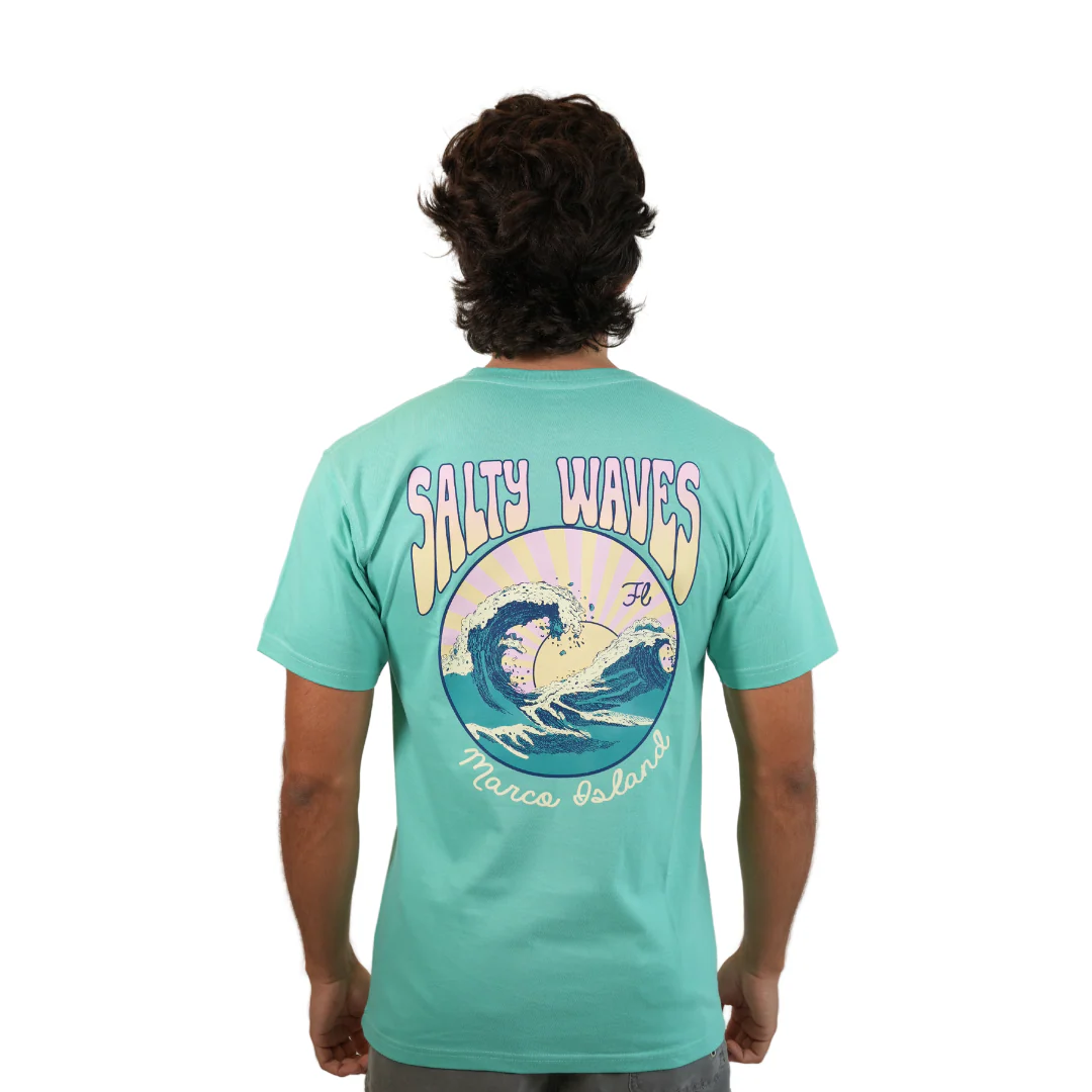Marco Island Salty Waves Combed/Cotton Unisex T-Shirt Style Cc1000 - Image 2