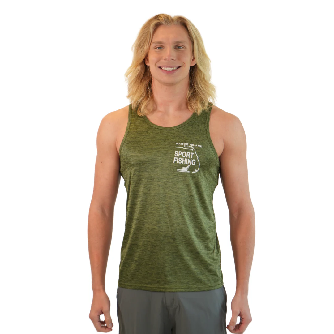 Marco Island Sport Fishing Mens Tank Dry Fit 30upf Sun Protection Style 14850 - Image 3