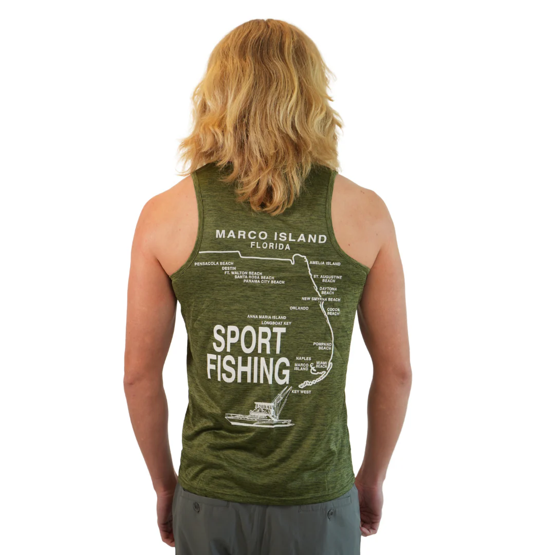 Marco Island Sport Fishing Mens Tank Dry Fit 30upf Sun Protection Style 14850 - Image 4
