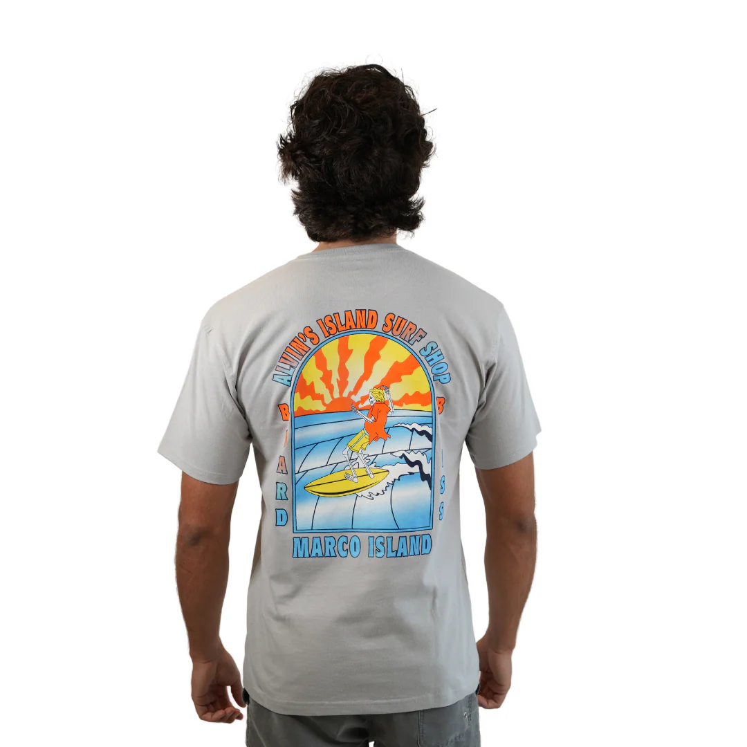 Marco Island Sunset Combed/Cotton Unisex Silver T-Shirt Style Cc1000 - Image 2