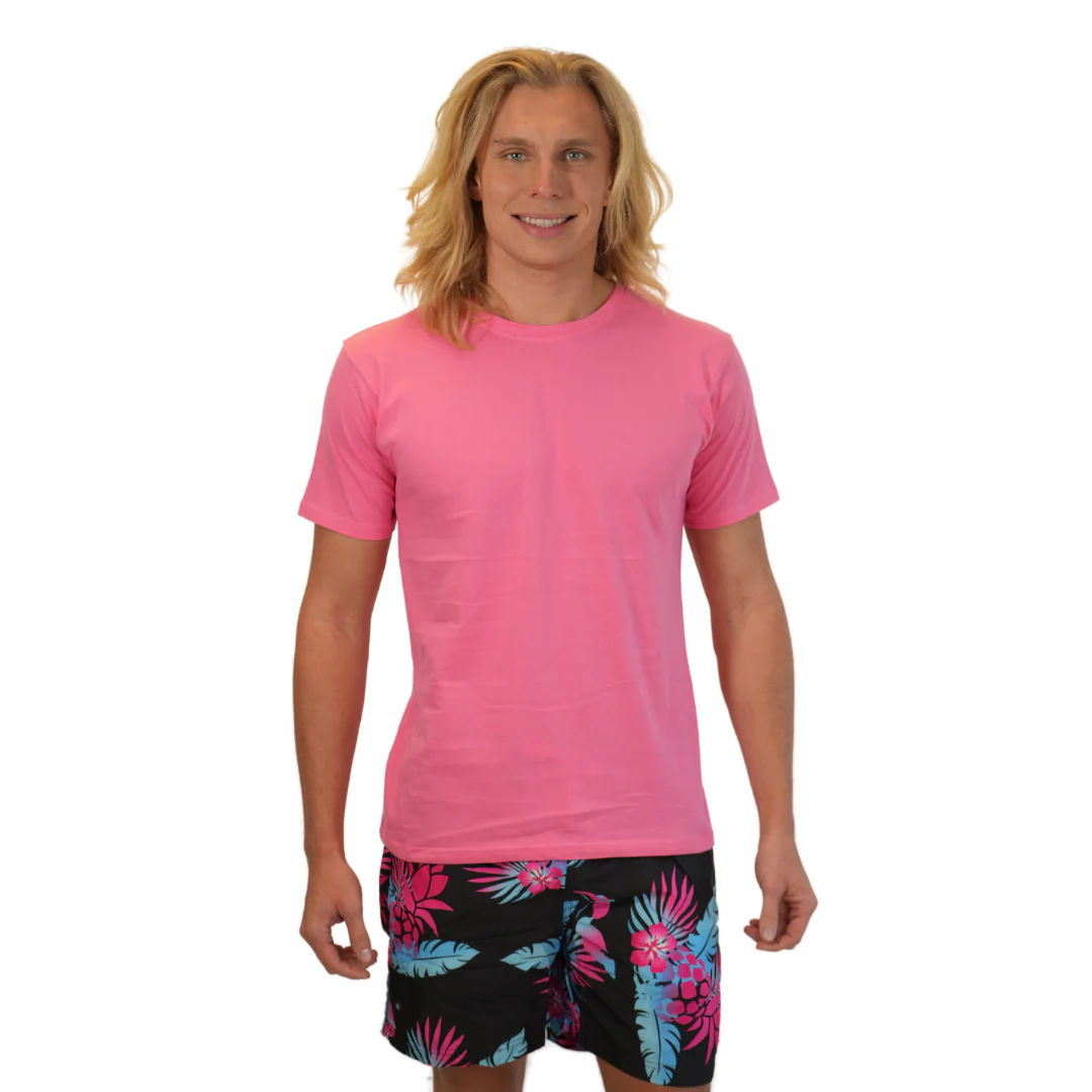 Mens Swim Trunks Hibiscus Black Style Sm-0418 - Image 3