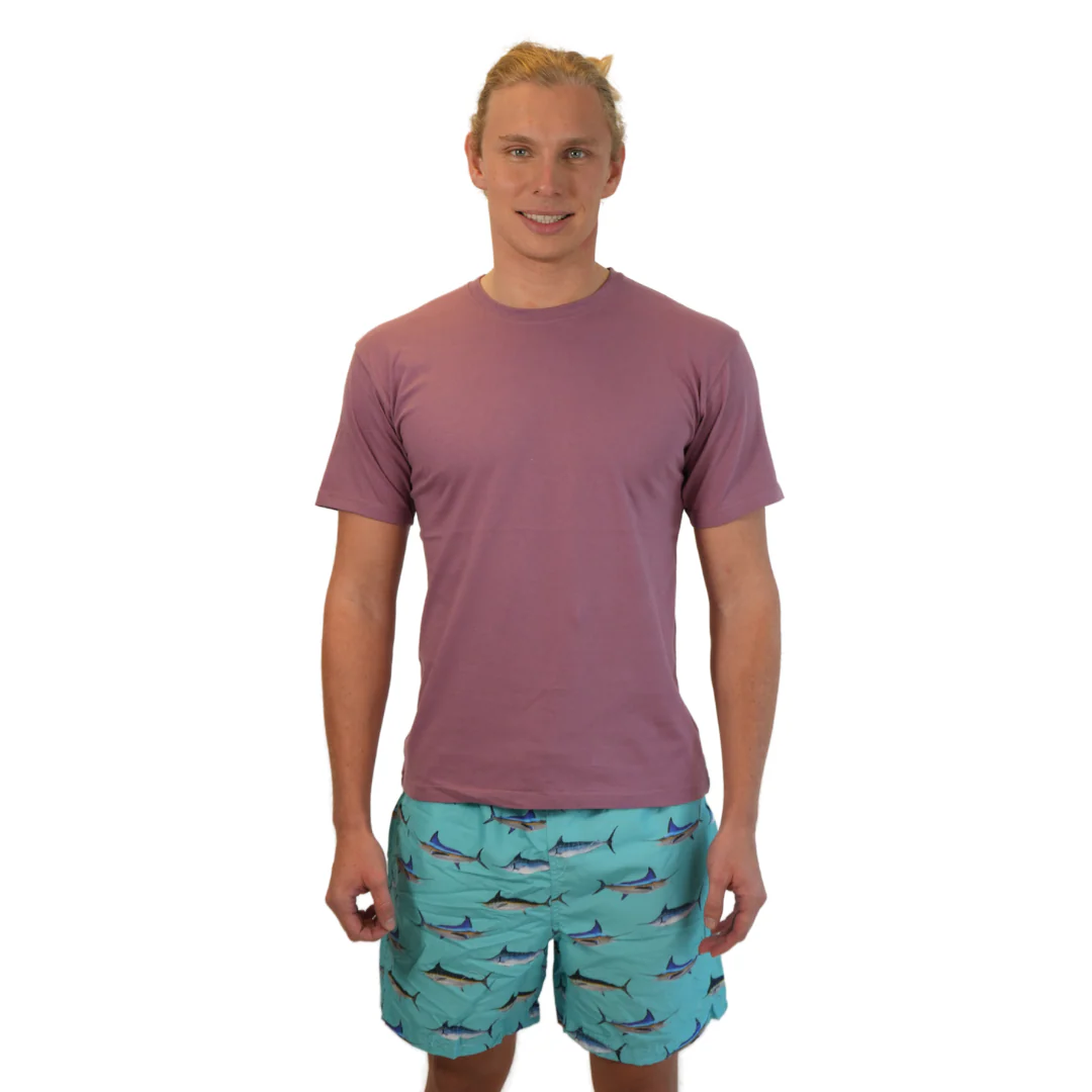 Mens Swim Trunks Marlins Lt Blue Style Sm-011b - Image 3