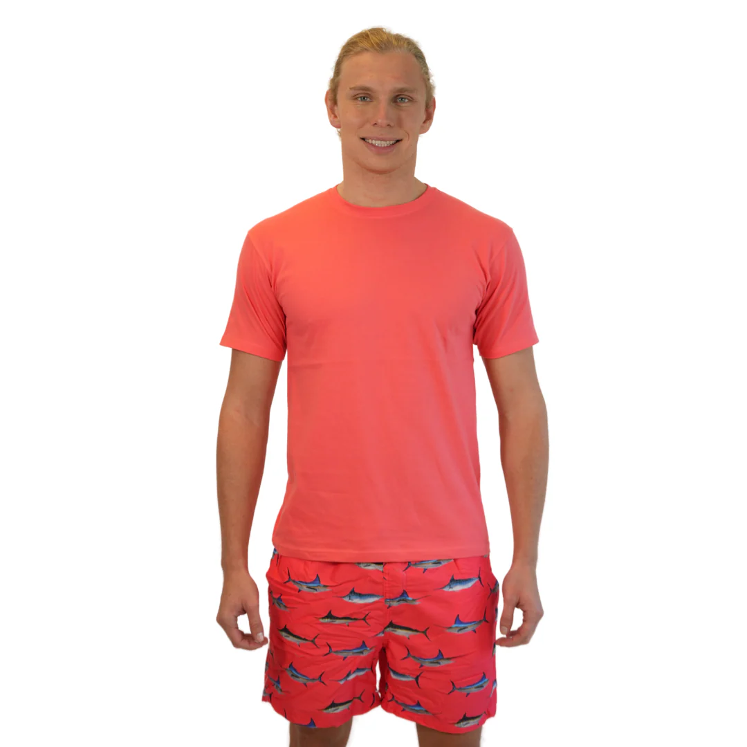 Mens Swim Trunks Marlins Red Style Sm-011 - Image 3