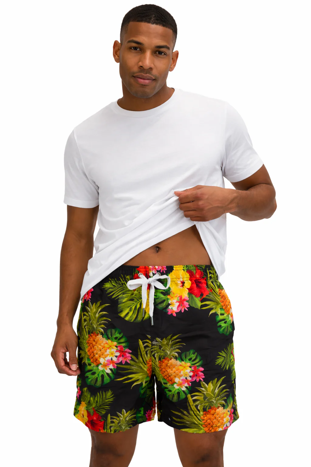 Mens Swim Trunks Pineapple Black Style Sm-005 - Image 3