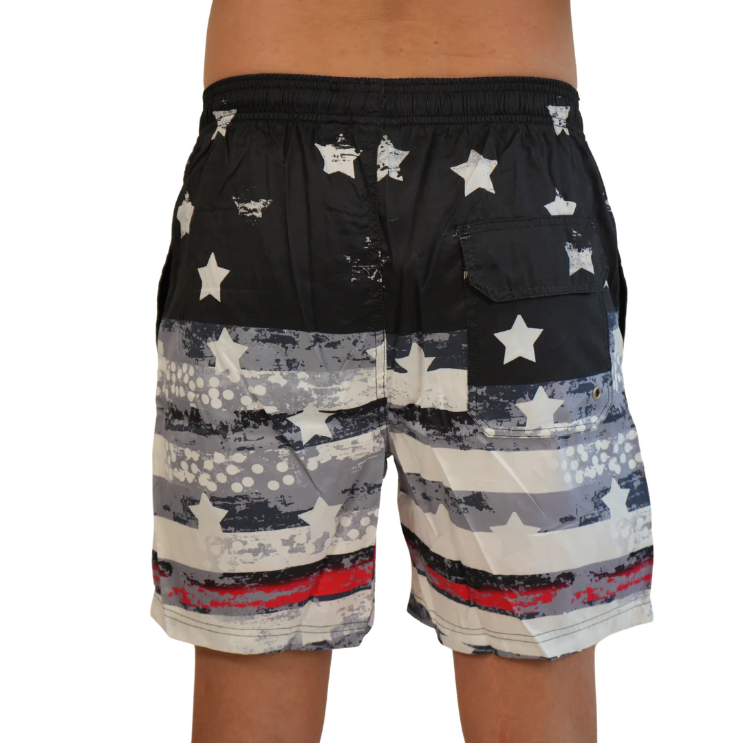 Mens Swim Trunks Star Black Style Sm-032 - Image 4