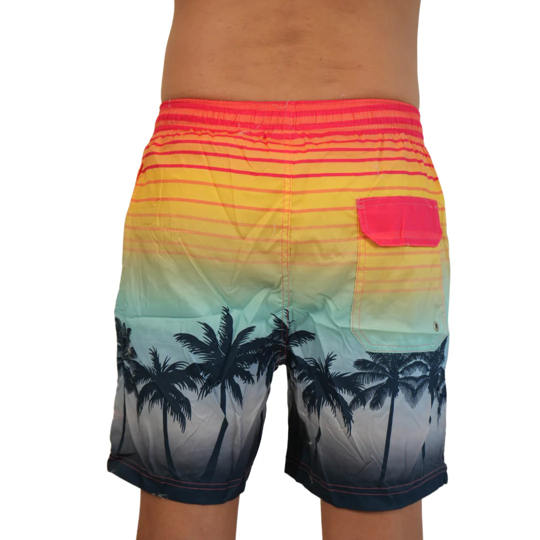 Mens Swim Trunks  Stripes Palm Trees Style Sm-006 - Image 4