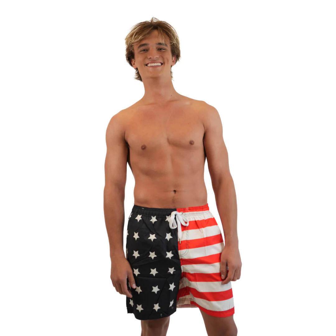 Mens Swim Trunks United States Flag Style Sm-004 - Image 2
