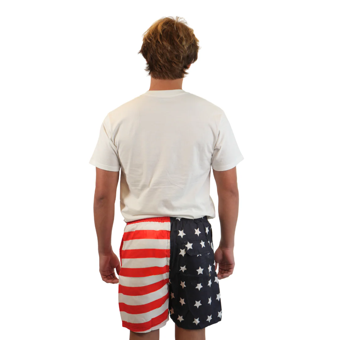 Mens Swim Trunks United States Flag Style Sm-004 - Image 4