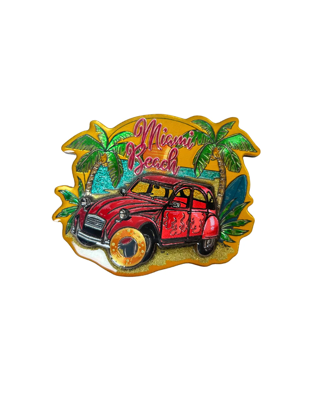 Miami Beach, Fl Antique Car Design Magnet