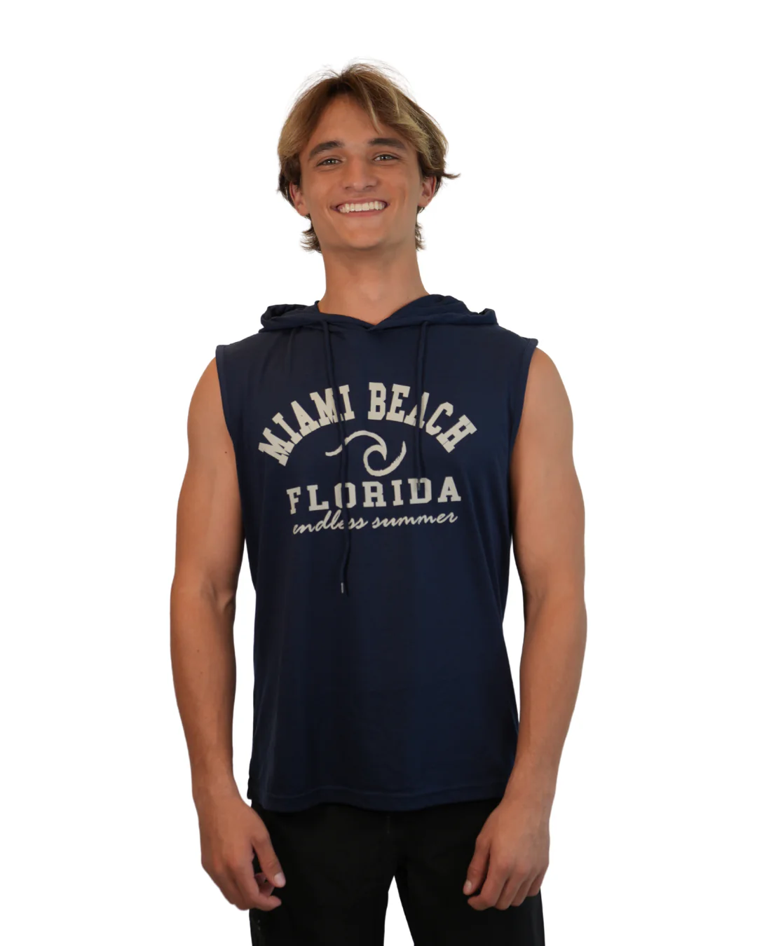 Miami Beach Fl, Endless Summer Knit Sleeveless Hoodie Style 229