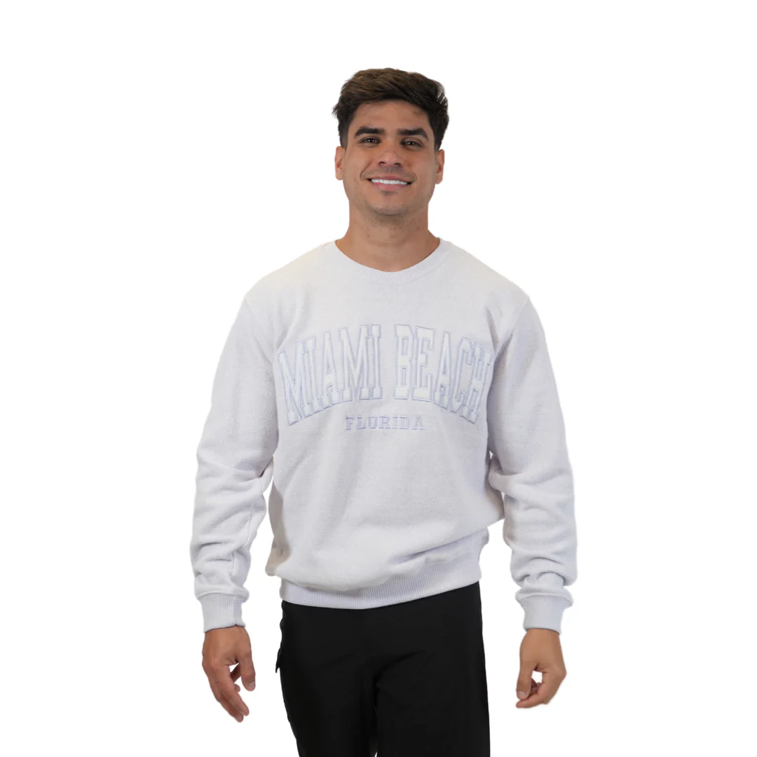 Miami Beach Fl. Nantucket Crewneck W/ City Name Applique Style Ap267 - Image 3