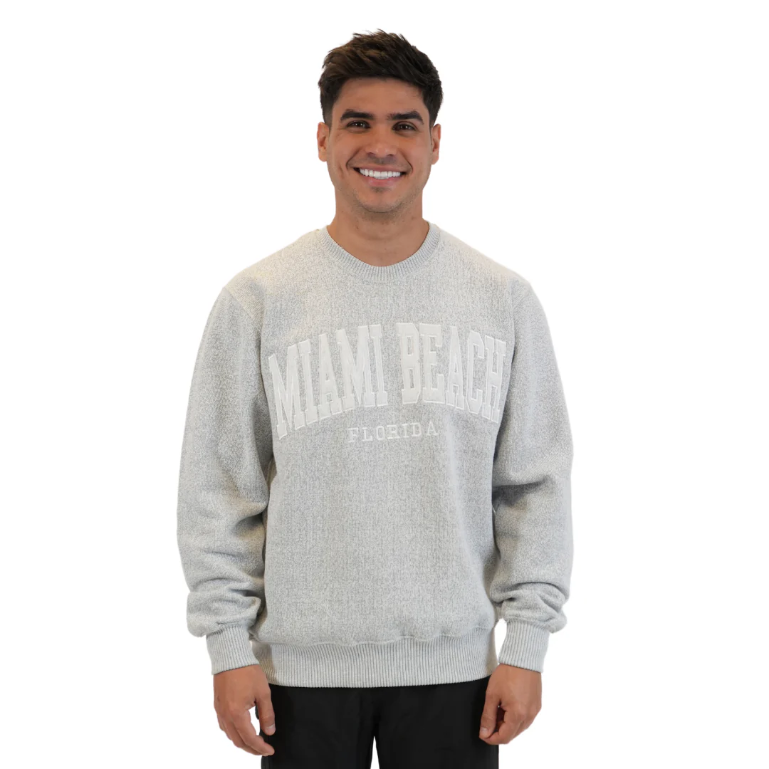 Miami Beach Fl. Nantucket Crewneck W/ City Name Applique Style Ap267 - Image 4
