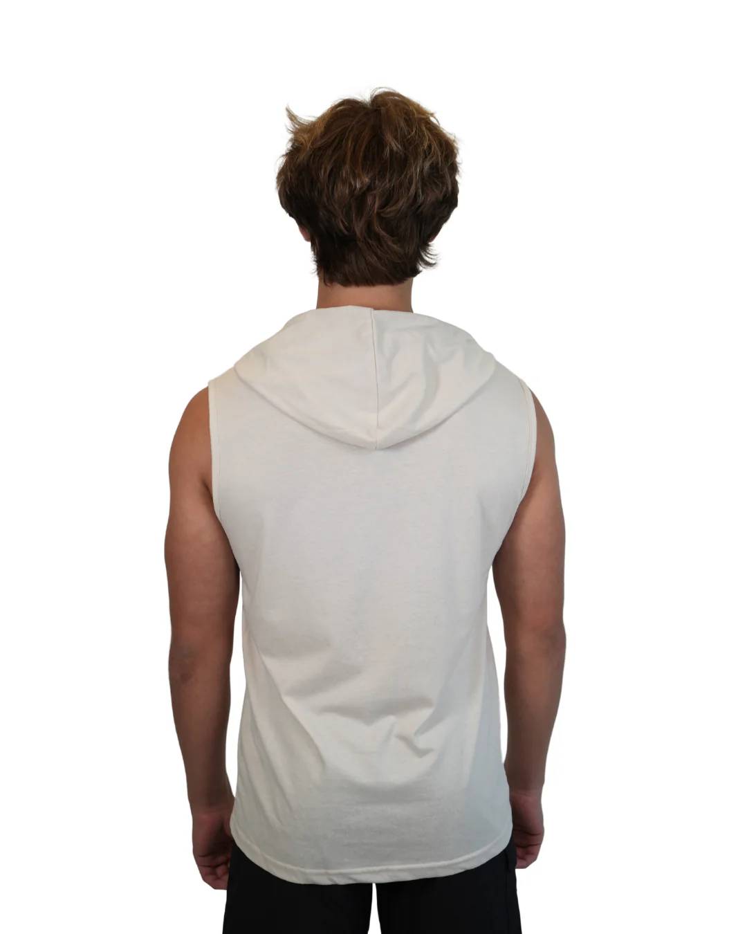 Miami Beach Fl, Palm Tree and Stripes Est. 1915 Knit Sleeveless Hoodie Style 229 - Image 2