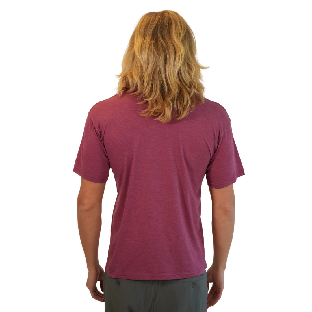 Miami Beach Florida Salty Waves Poly/Cotton Unisex H.Burgandy T-Shirt Style Pc1001 - Image 2