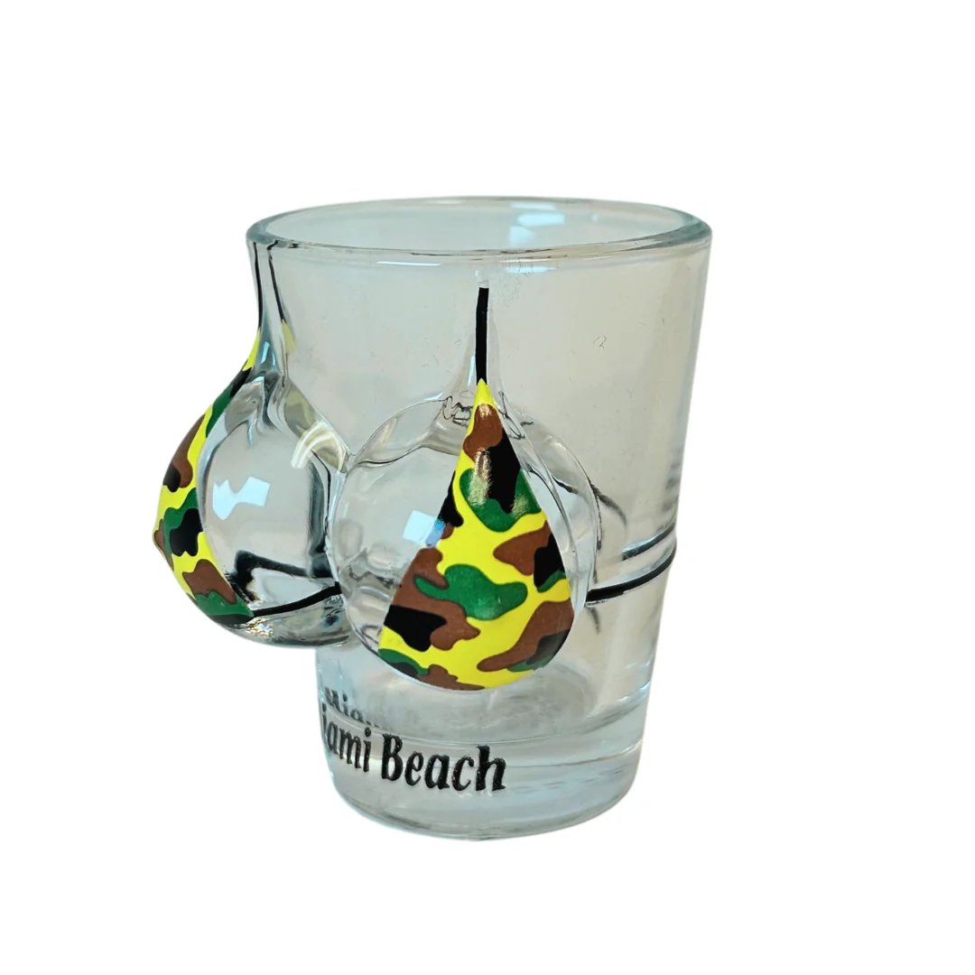Miami Bikini Bust Flamingo 3d Shot Glass - Image 4