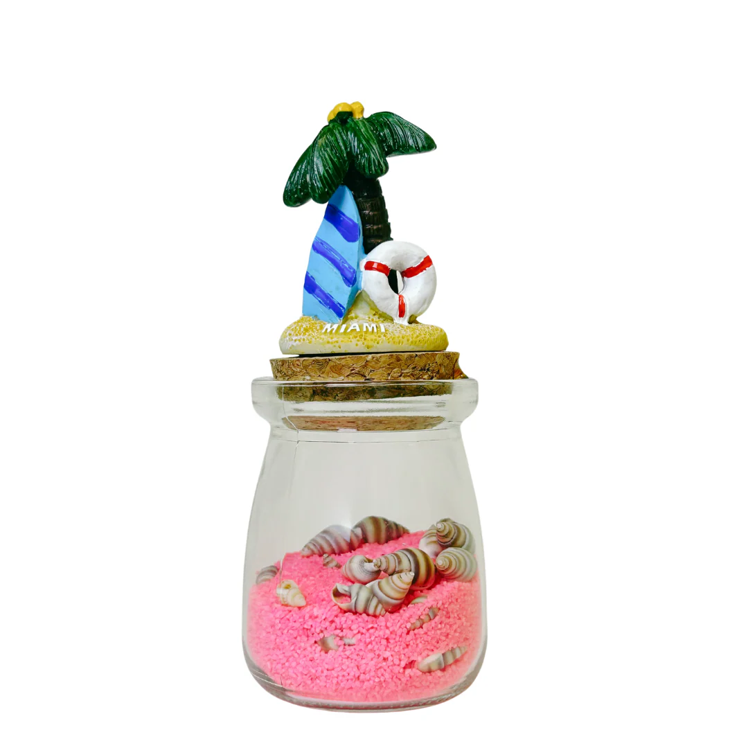 Miami Figurine Palm Bottle Souvenir