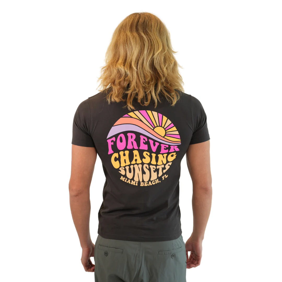 Miami Forever Combed/Cotton Unisex Charcoal T-Shirt Style Cc1000 - Image 2