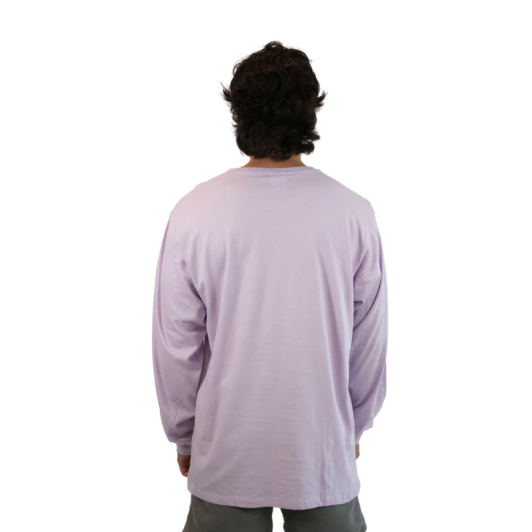 Miami Palm tree/ Stripes, Purple Ice Unisex Lightweight Long Sleeve Style Prv001 - Image 2