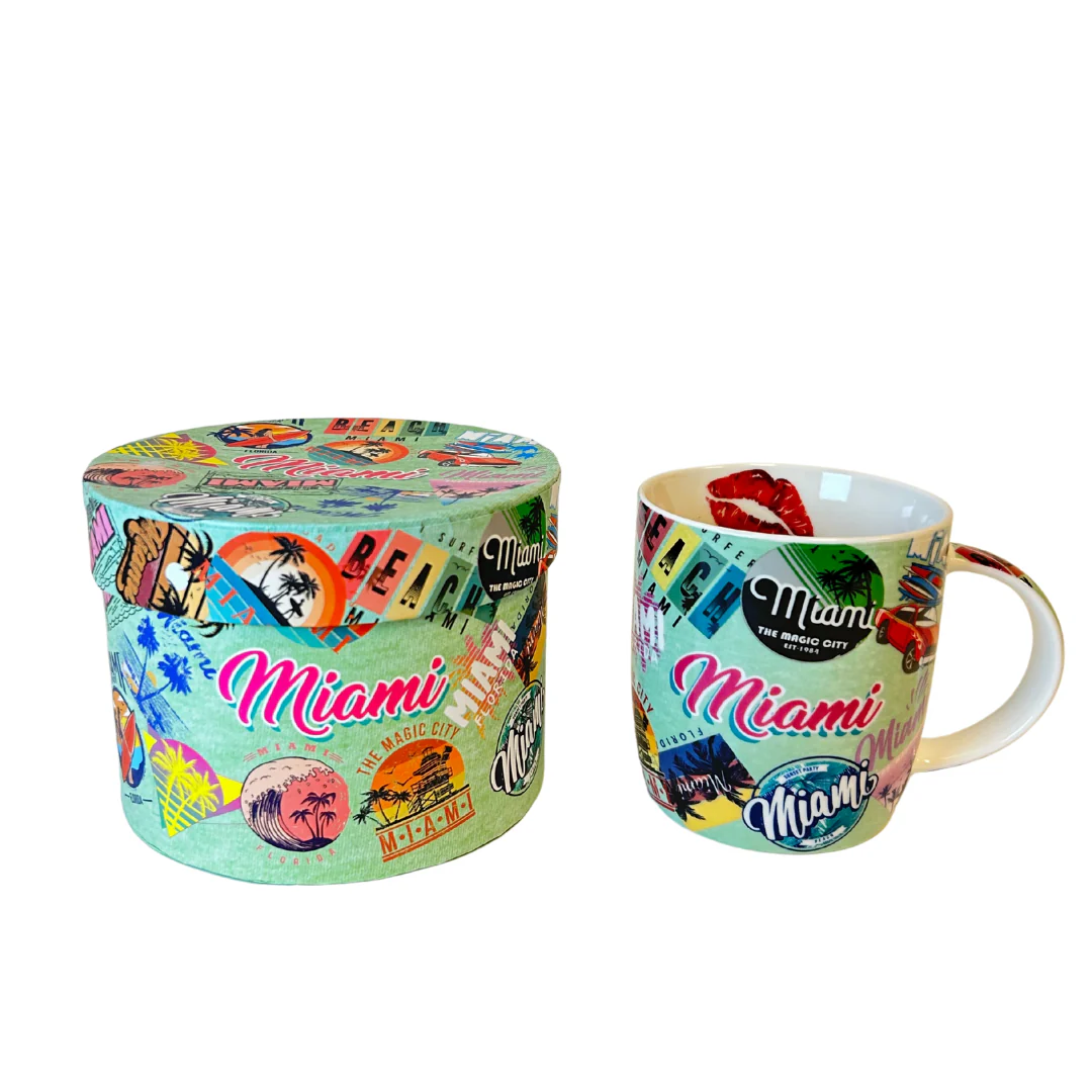 Miami Porcelain Mug In Round Box - Image 3