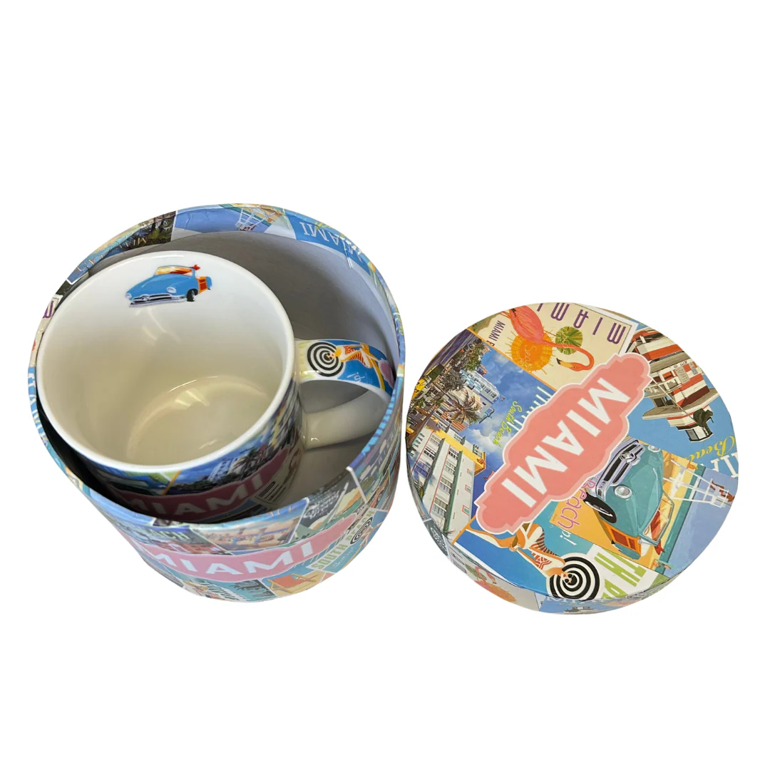 Miami Porcelain Mug In Round Box - Image 2