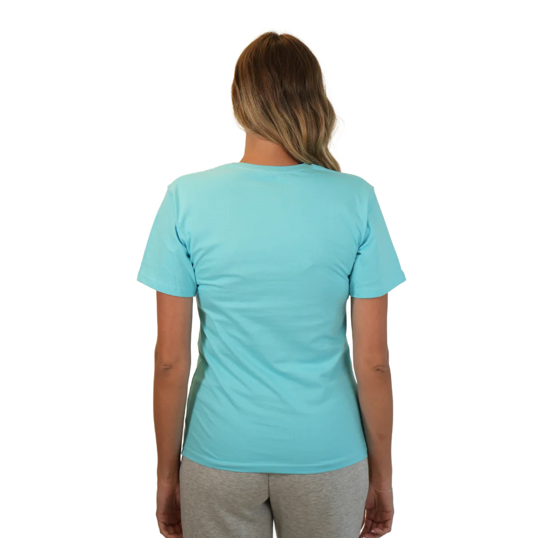 Miami Skyline Fluor Combed/Cotton Women Lagoon T-Shirt Style Cc1000 - Image 2