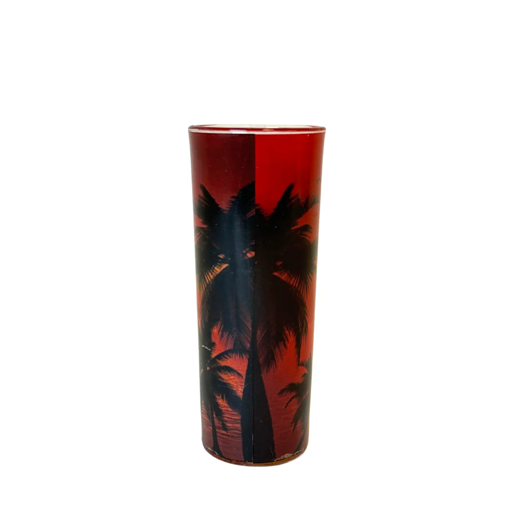 Miami Sunset Orange Glass Tube 4"High 1.5 Diameter - Image 2