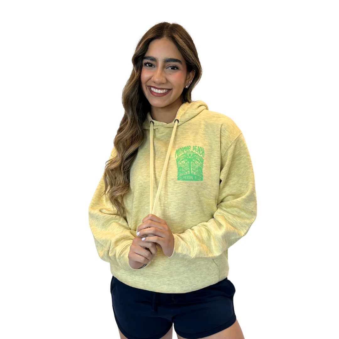 Miramar Beach with front Palm Tree pocket design and back big Design Pullover Hoodie Women Style ML200 - Image 3